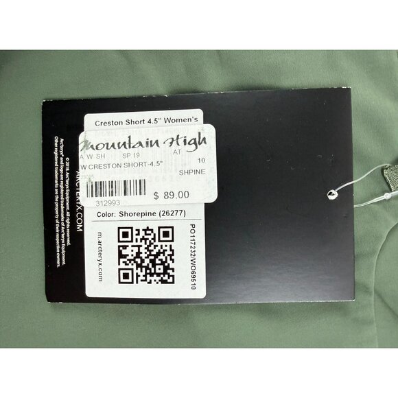 NWT Arcteryx Shorts Women Creston Shorts 4.5 Inch Inseam Sz 10 Retail $89 - Picture 5 of 10